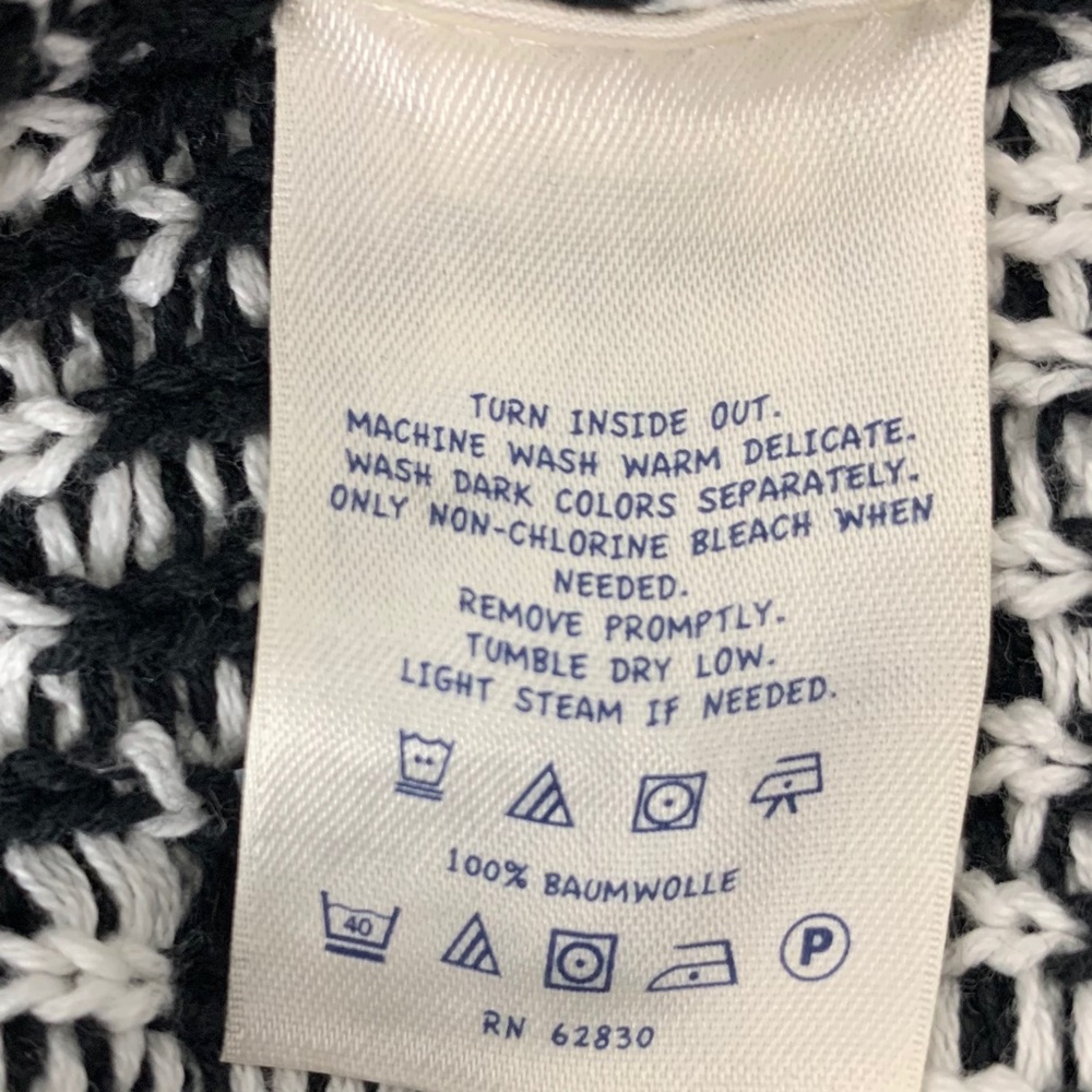 Snowflake Sweater Elbow Patches Lands End - Picture 4 of 5